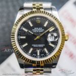 NS Factory Rolex Datejust 41mm Men's Watch Online - Black Face All Gold Case ETA 2836 Automatic 